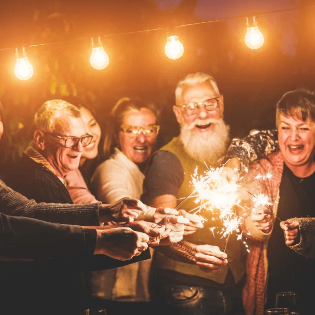 Family and friends at a party